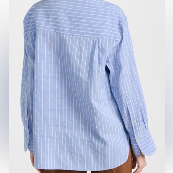 Vince Blue Striped Button-Down Shirt – Oversized Fit – Like New - Picture 3 of 3